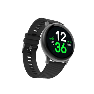 Noise NoiseFit Evolve Full Touch Control Smart Watch with AMOLED Display - Slate Black - StepSetGo-Exclusive